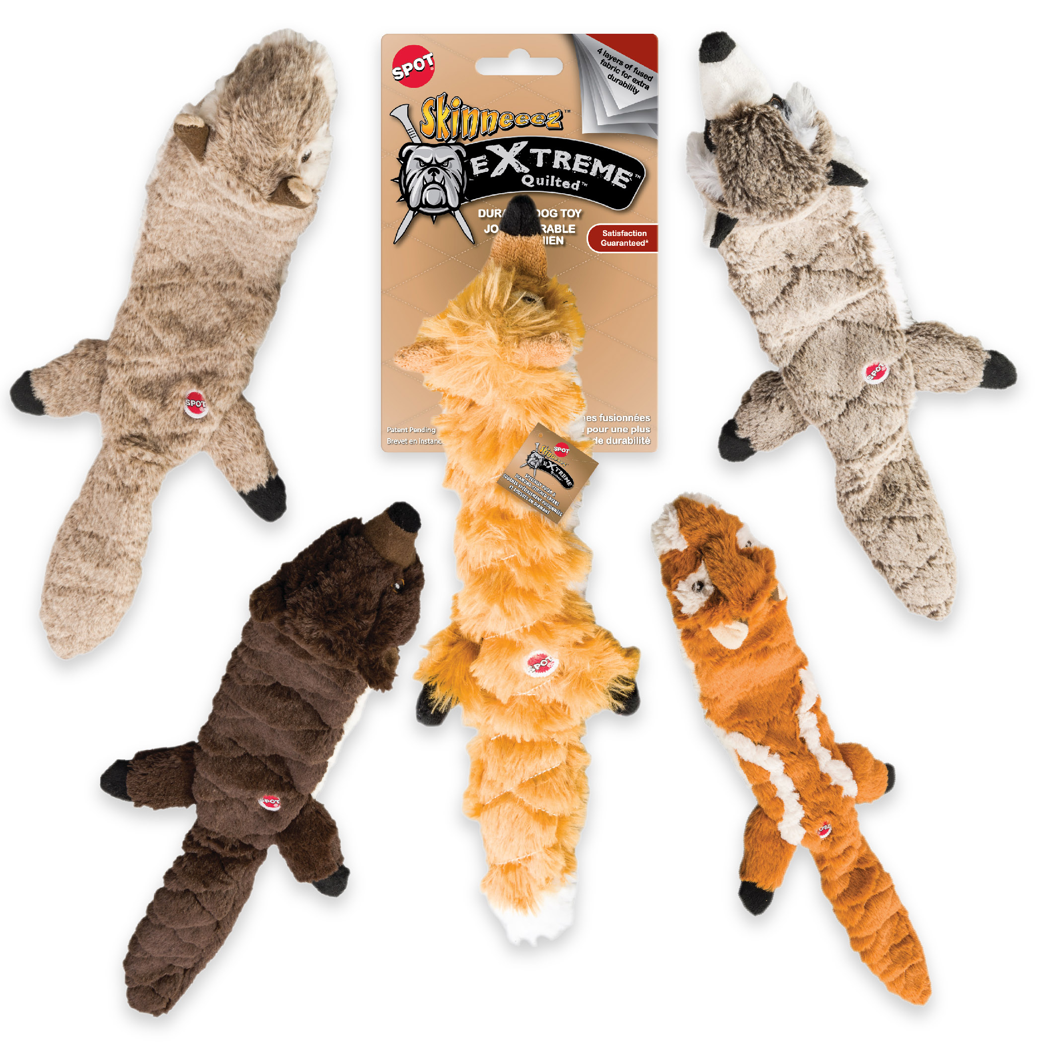 Skinneeez Extreme Quilted Dog Toys By