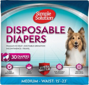 Simple Solution Disposable Female Dog Diapers with True Fit