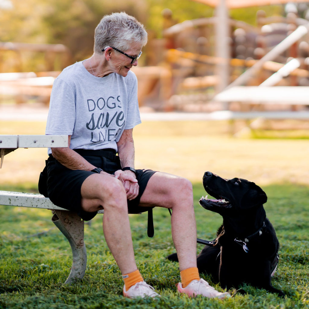 Dogtopia Retired CSM Gretchen Evans Celebrate Dogs Save Lives Campaign 