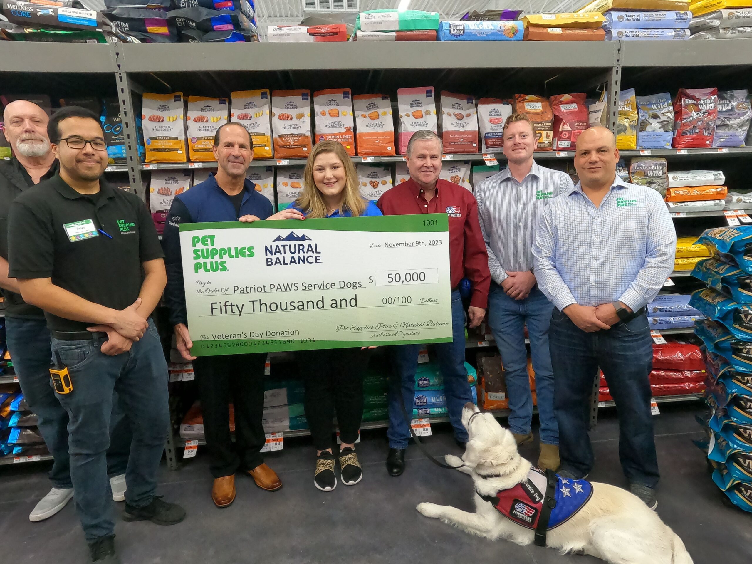 Pet Supplies Plus, Natural Balance Join Forces for $50,000 Veteran’s Day Donation to Patriot PAWS